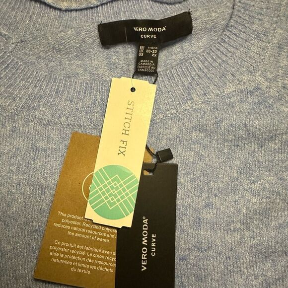 NWT Vero Moda sadilla crewneck sweater plus size 2x - Picture 3 of 9